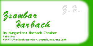 zsombor harbach business card